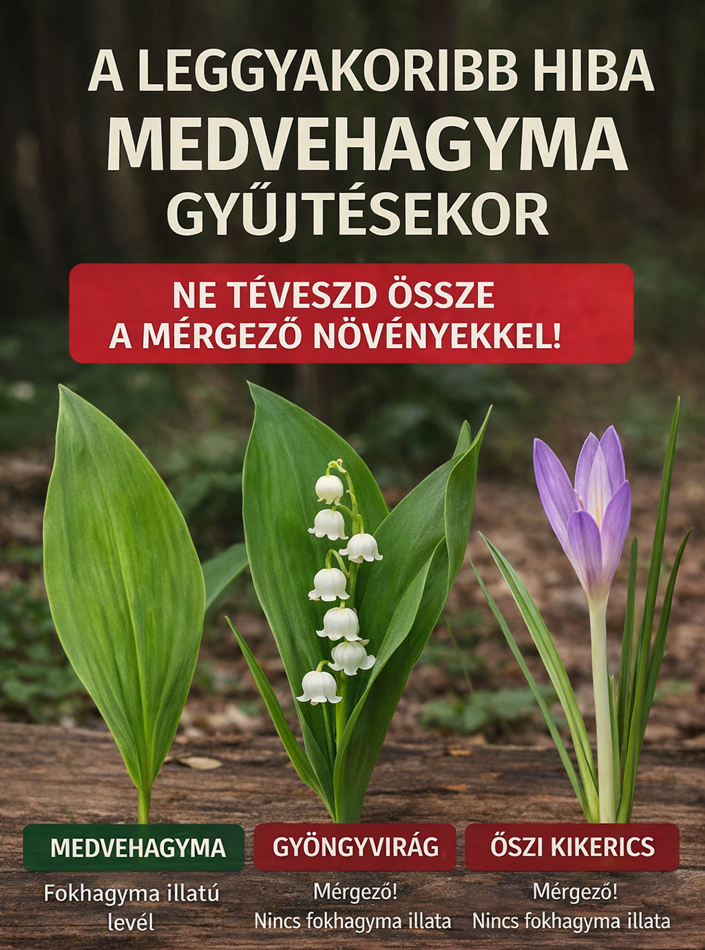 A leggyakoribb hiba medvehagyma gyűjtésekor – amire minden tavasszal figyelni kell