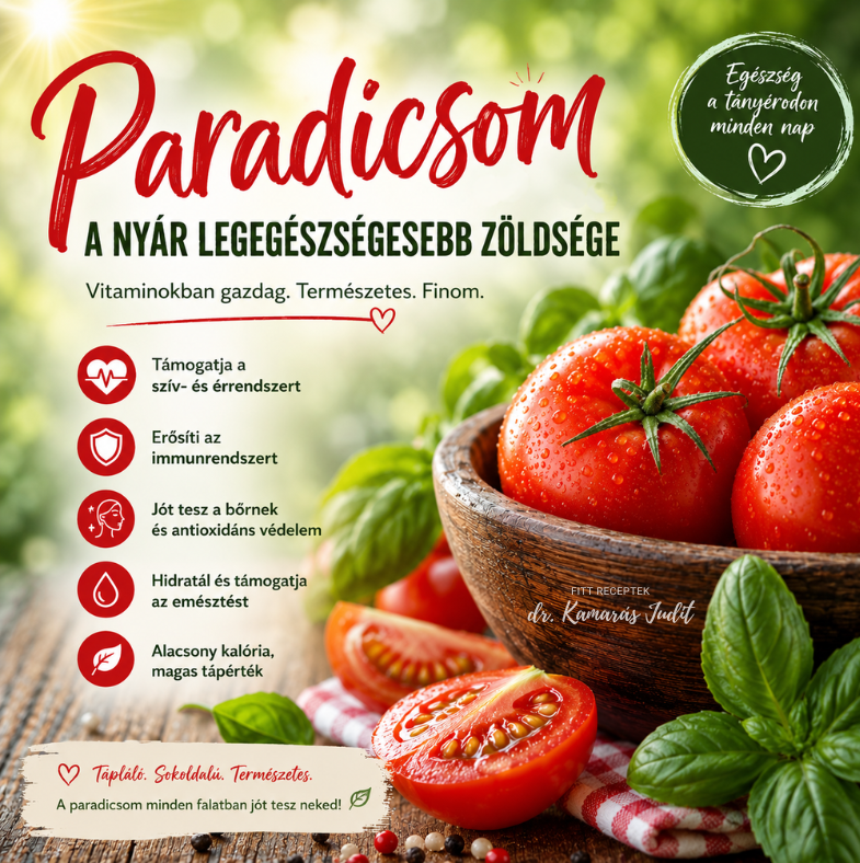 Paradicsom hatása az egészségre – Milyen vitaminokat és ásványi anyagokat tartalmaz a paradicsom?