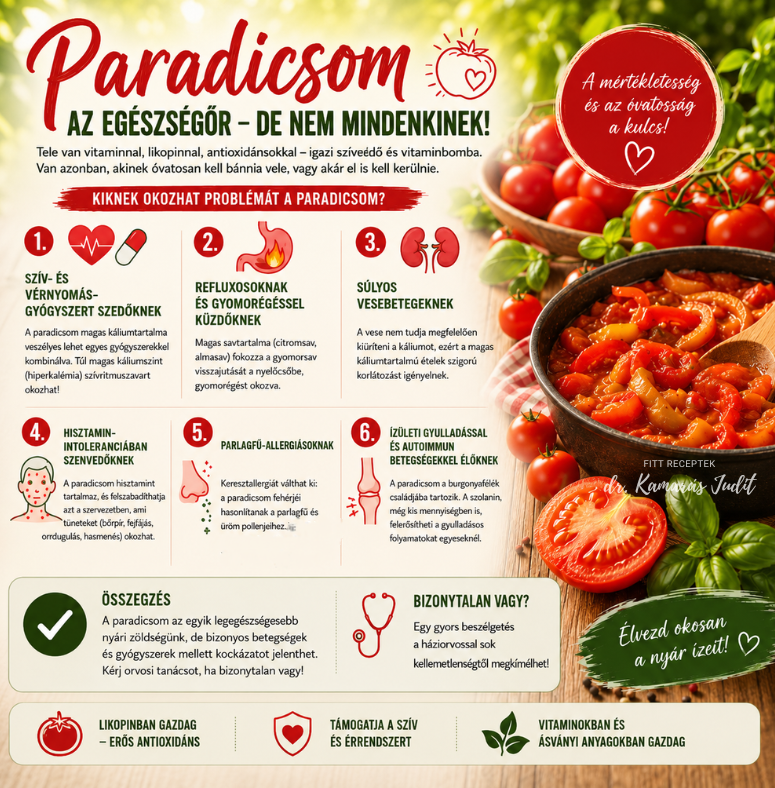 A nyár királya, bár nem mindenkinek barátja: Mikor lehet veszélyes a paradicsom?