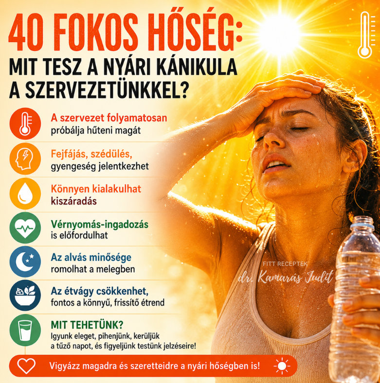 40 fokos hőség: Hogyan hat a nyári kánikula a szervezetünkre?