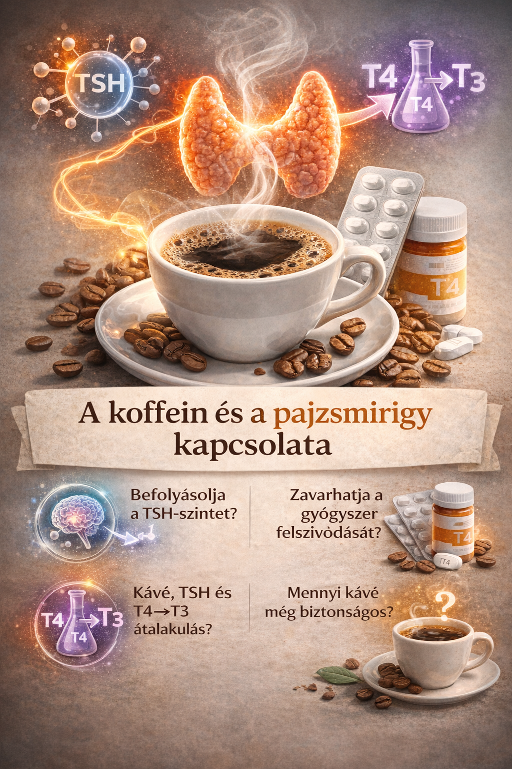 A koffein és a pajzsmirigy kapcsolata: avagy hogyan árthat a kedvenc reggeli rituáléd a szervezeted karmesterének